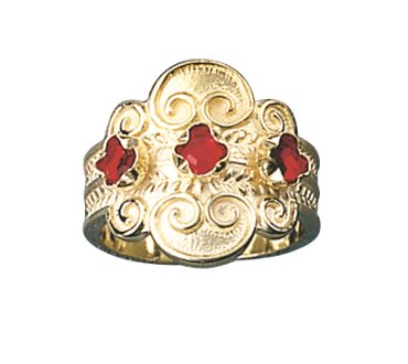 Bunadsring i forgylt sølv