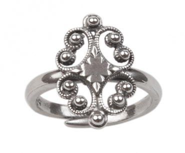 Bunadsring Nordmøre 830 Oksidert Sølv