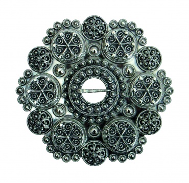 Bunadssølje i oksidert sølv