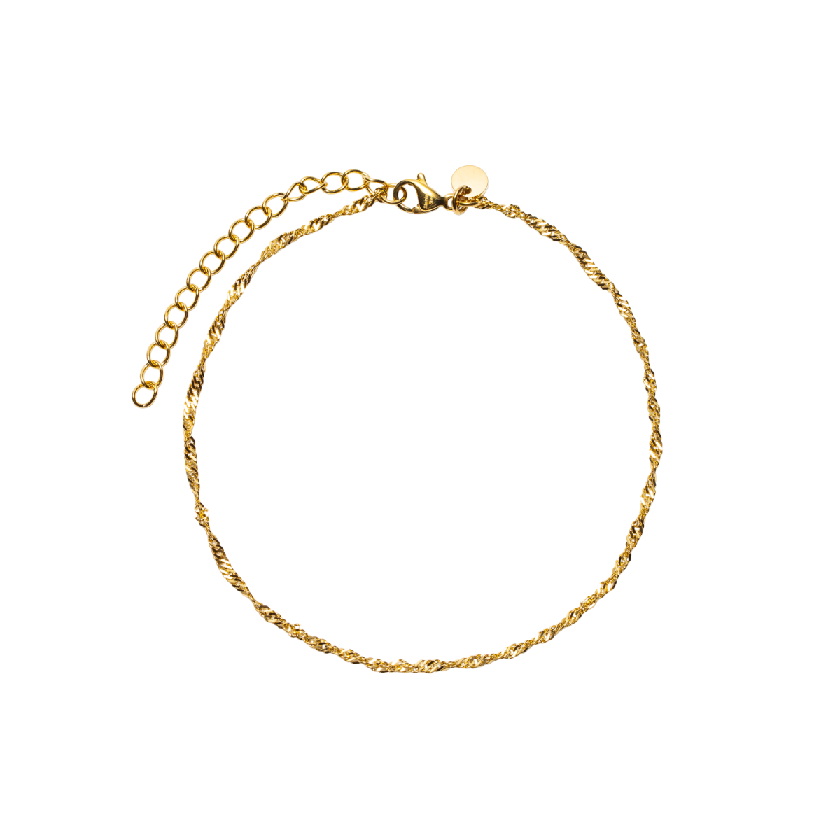 Ankelkjede Gullfarget Stål