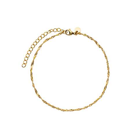 Ankelkjede Gullfarget Stål