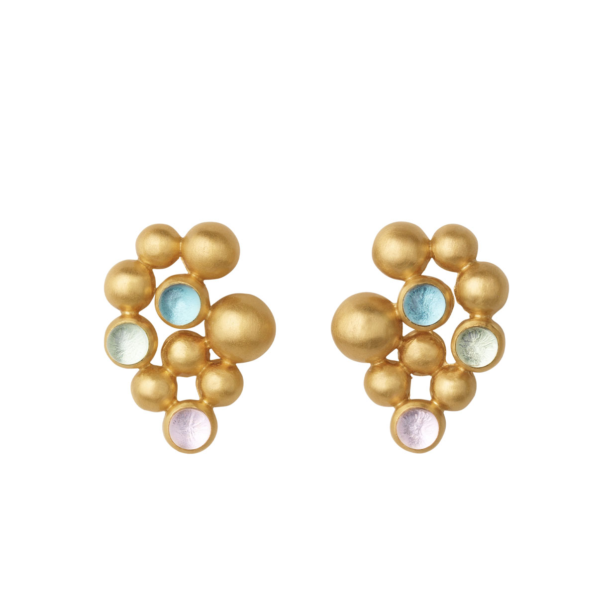 Pebbles Øredobber 925 Forgylt Sølv