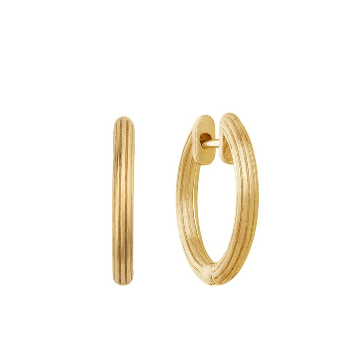 Isla Ørering Liten Forgylt Sølv 