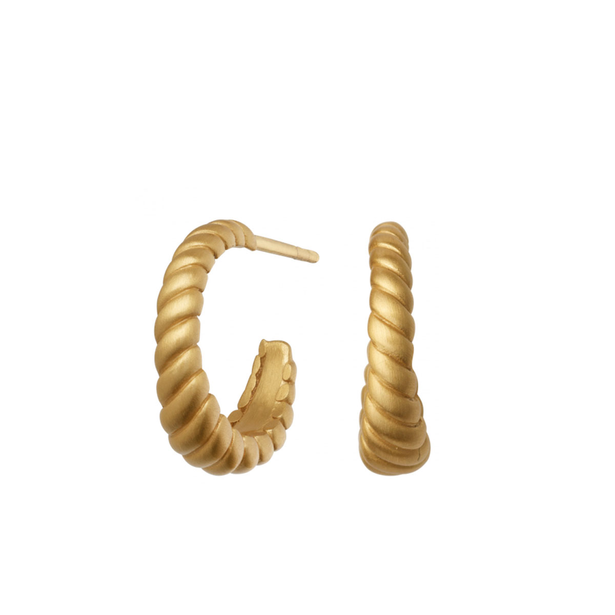 Seashell Øreringer Forgylt Sølv 