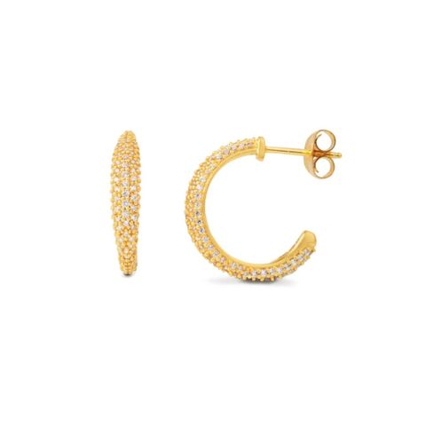 Ocean Flow Øreringer 925 Forgylt Sølv