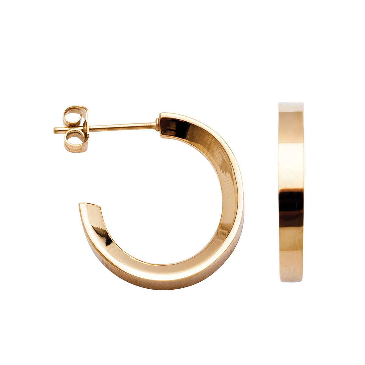 ELISE Øreringer Gullfarget Stål