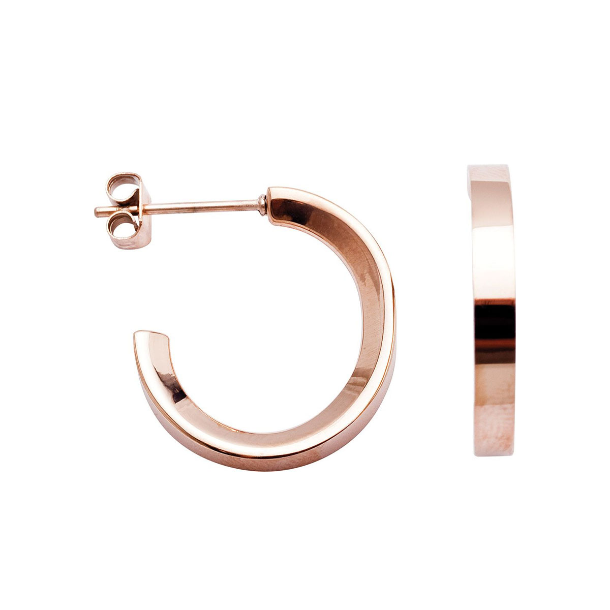 ELISE Øreringer Roséfarget Stål