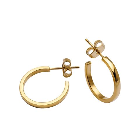 AMALIE Øreringer Gullfarget Stål