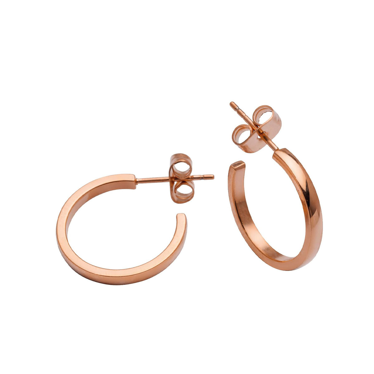 AMALIE Øreringer Roséfarget Stål