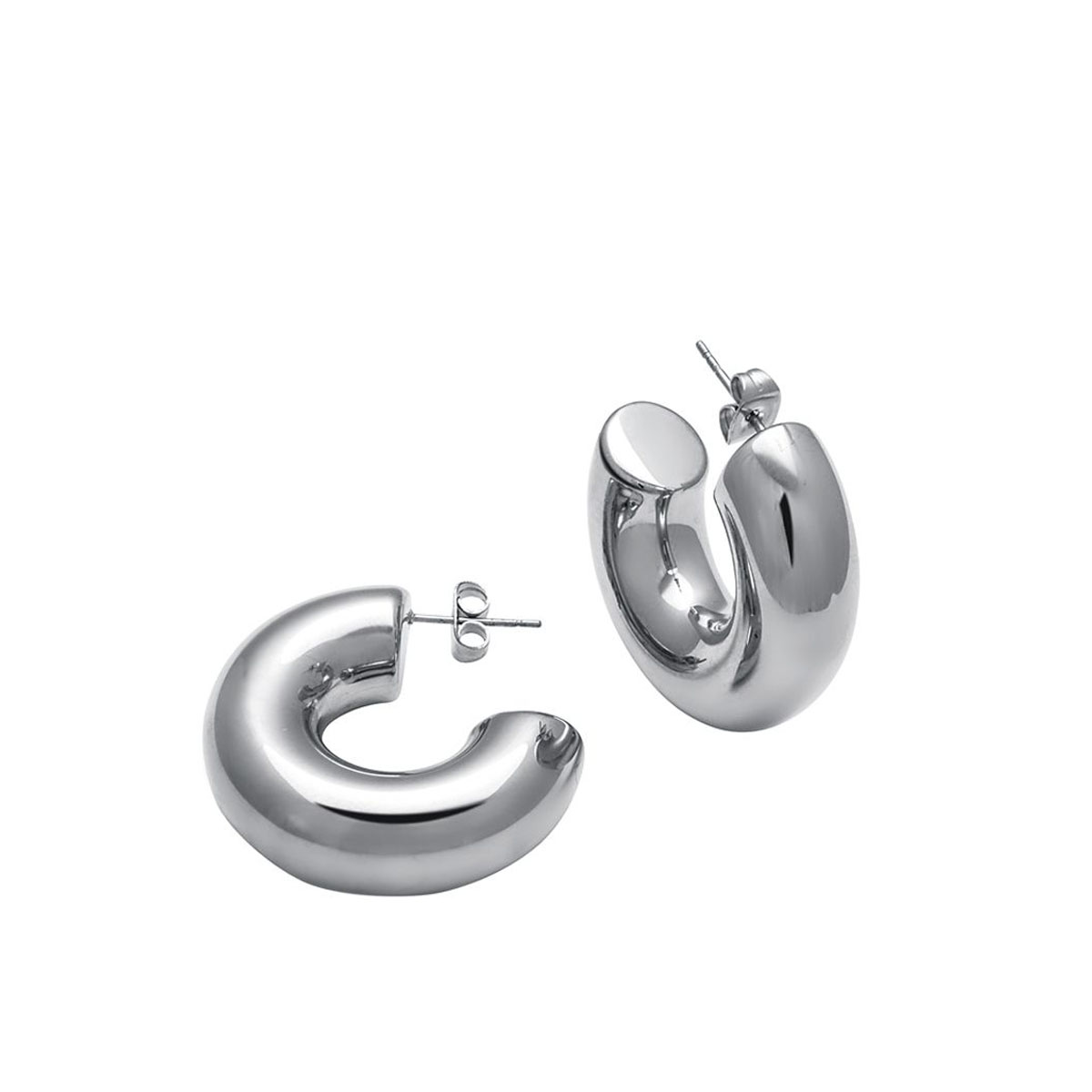 CAMILLA Øreringer Stål