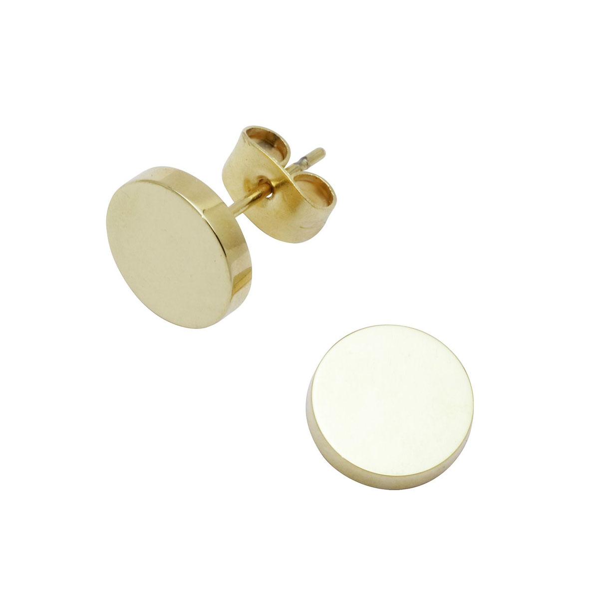 IBEN Øredobber Gullfarget Stål