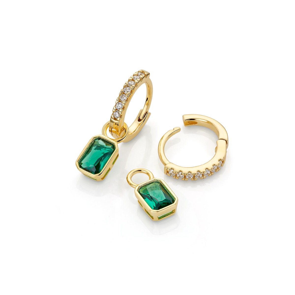 Charms 925 Forgylt Sølv Grønn