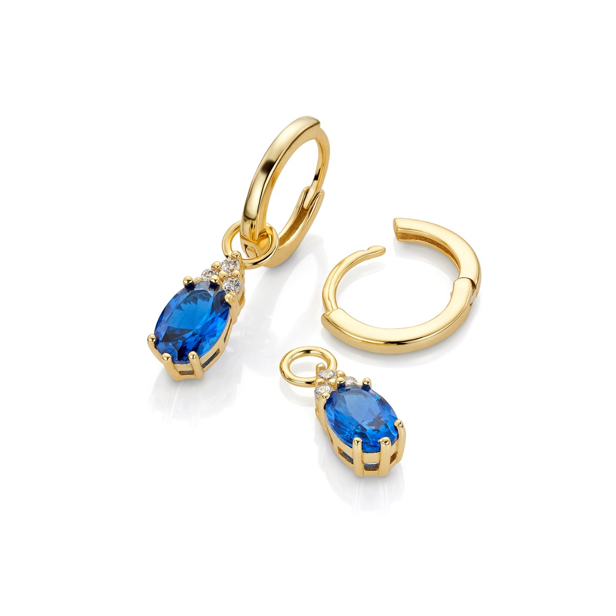 Charms 925 Forgylt Sølv Mørkeblå