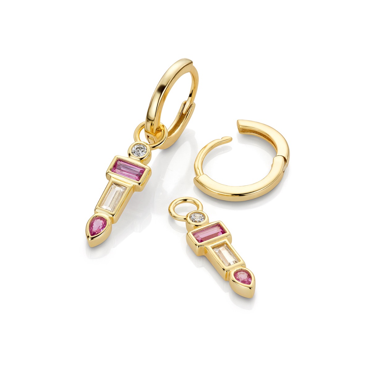 Charms 925 Forgylt Sølv Rosa