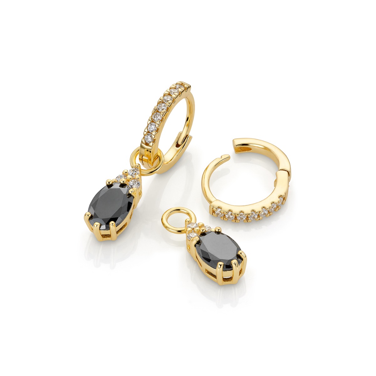 Charms 925 Forgylt Sølv Sort