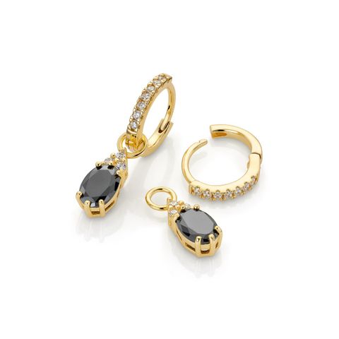 Charms 925 Forgylt Sølv Sort