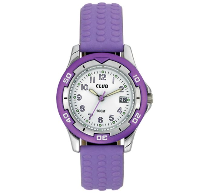 Barneklokke Lilla Silikonrem 