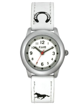 Barneklokke Hvit Hestemønster 