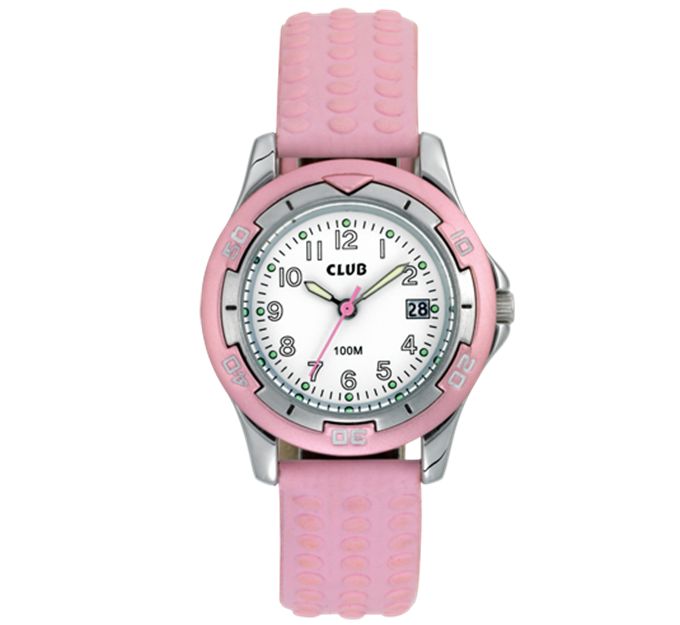 Barneklokke Lyserosa Silikonrem 