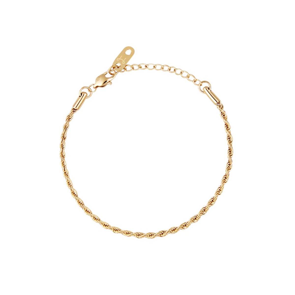 Thin Rope Bracelet Gold Medium