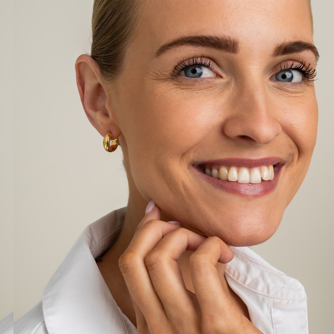 YLVA Øreringer 375 Gult Gull