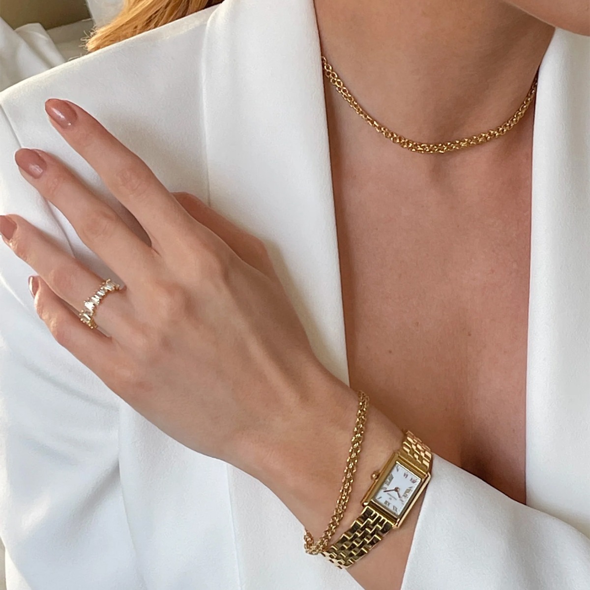 Darling Halskjede Gullfarget Stål