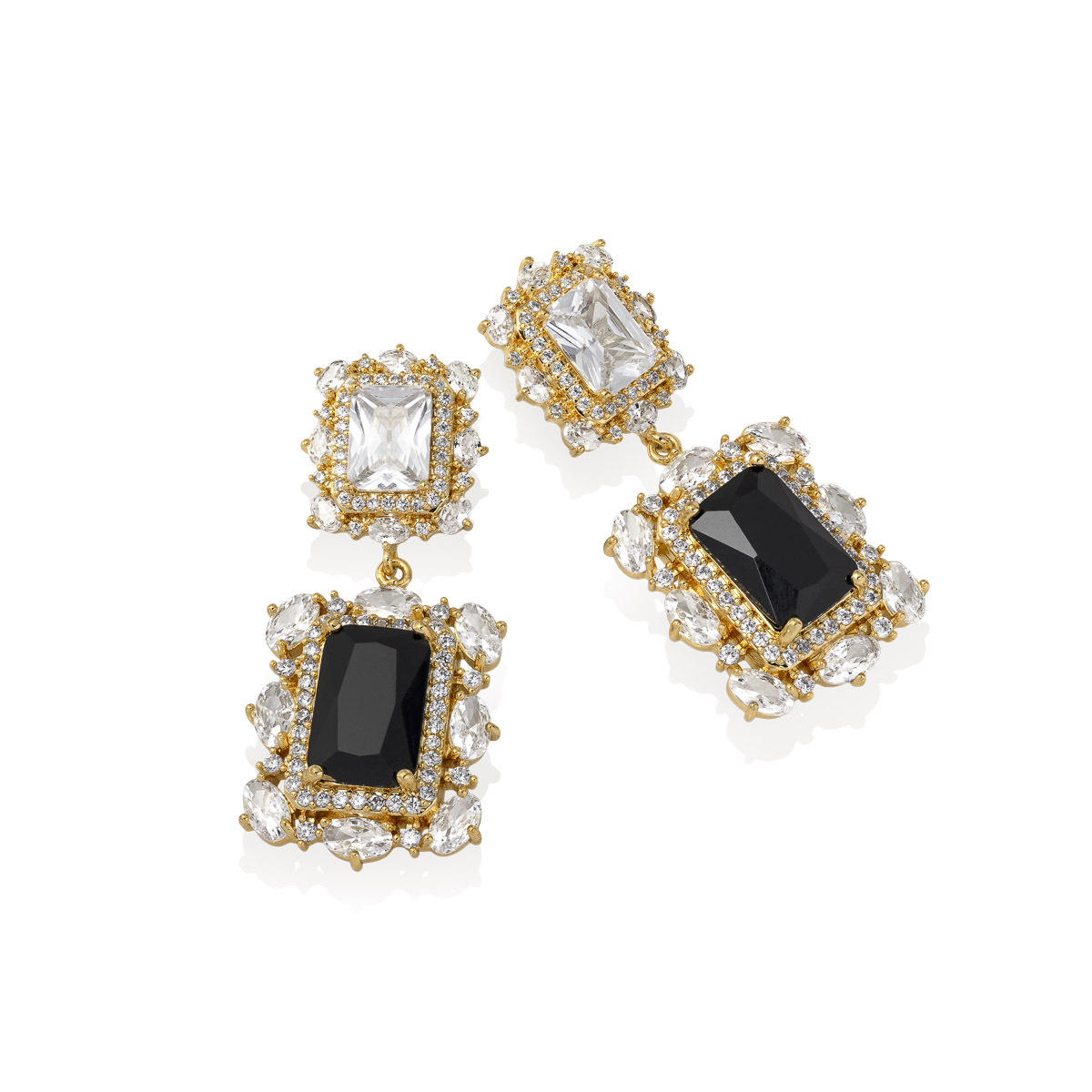 Øredobber Annet Metall Sort