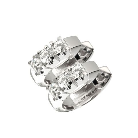 Diamantøreringer 585 Hvitt Gull 0,60 ct
