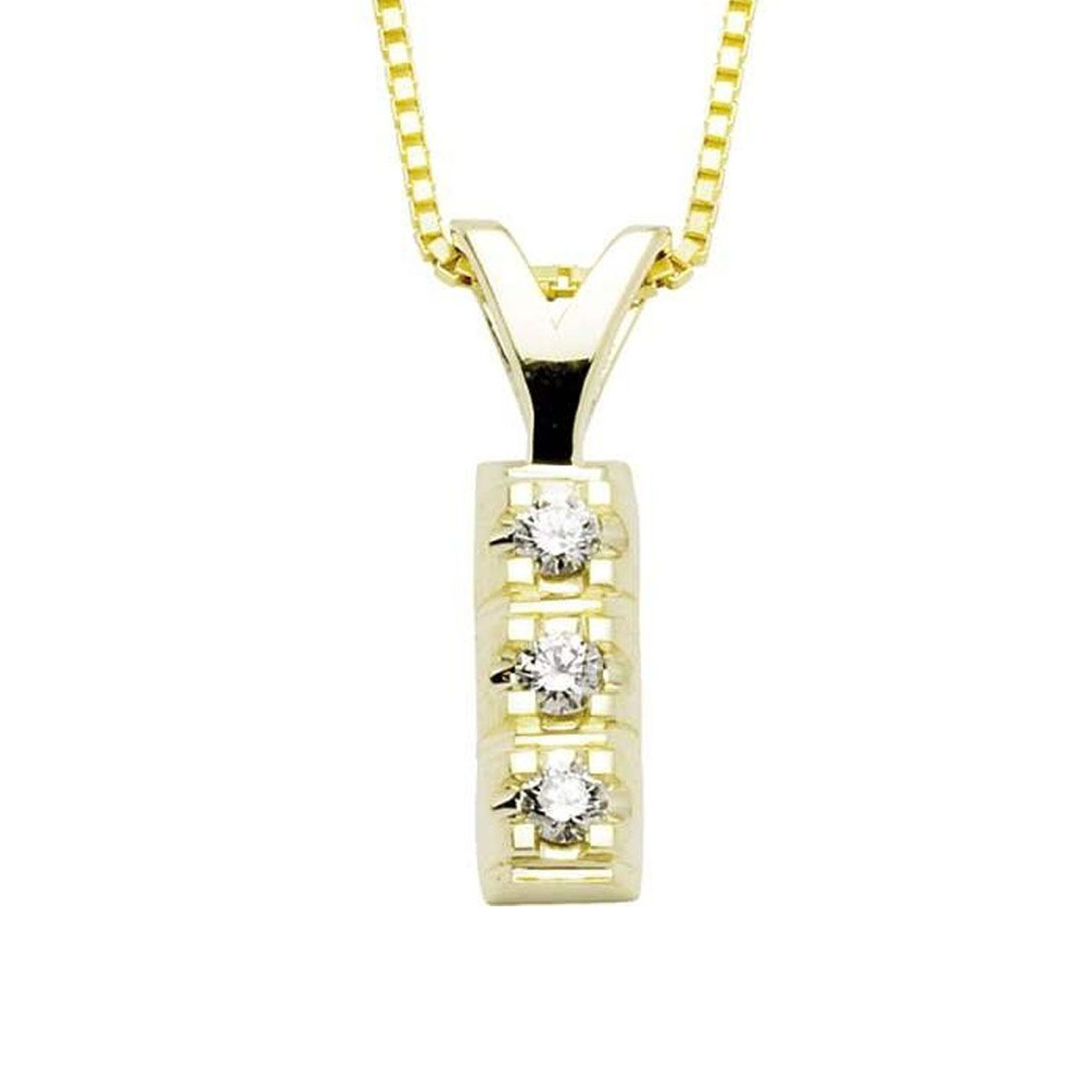 Diamantsmykke 585 Gult Gull 0,15 ct