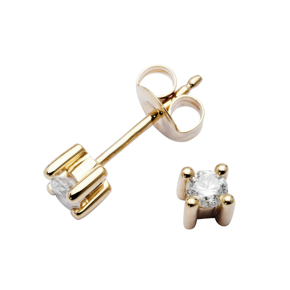 Diamantøredobber 585 Gult Gull 0,24 ct