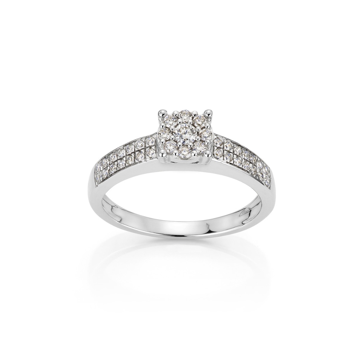 ASTRID Diamantring 375 Hvitt Gull 0,30 ct.