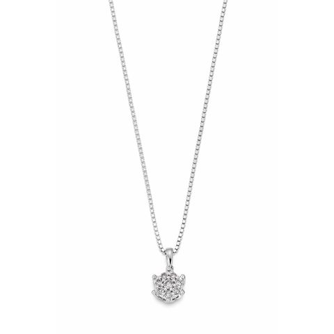 Victoria diamantsmykke 375 hvitt gull 0,14 ct