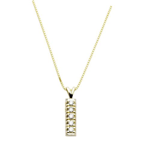 Diamantsmykke 585 Gult Gull 0,50 ct