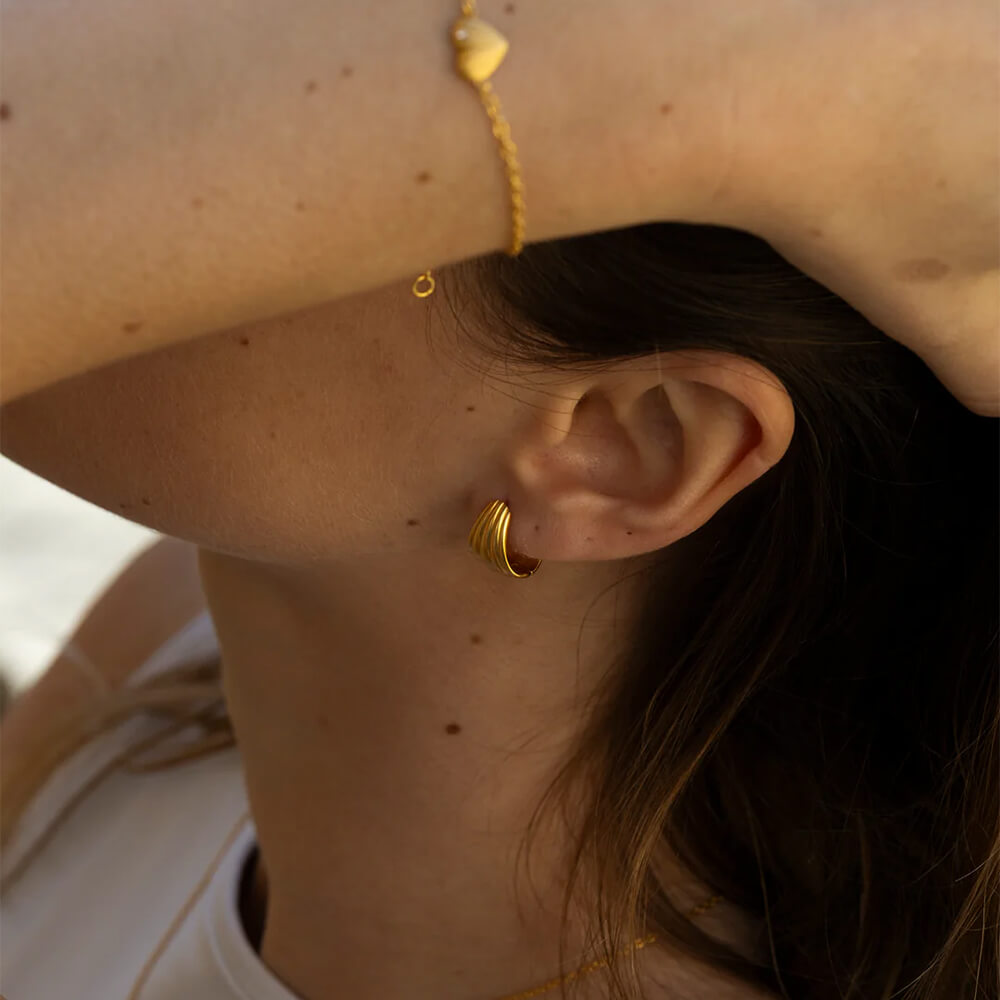 Eleanor øreringer 925 forgylt sølv