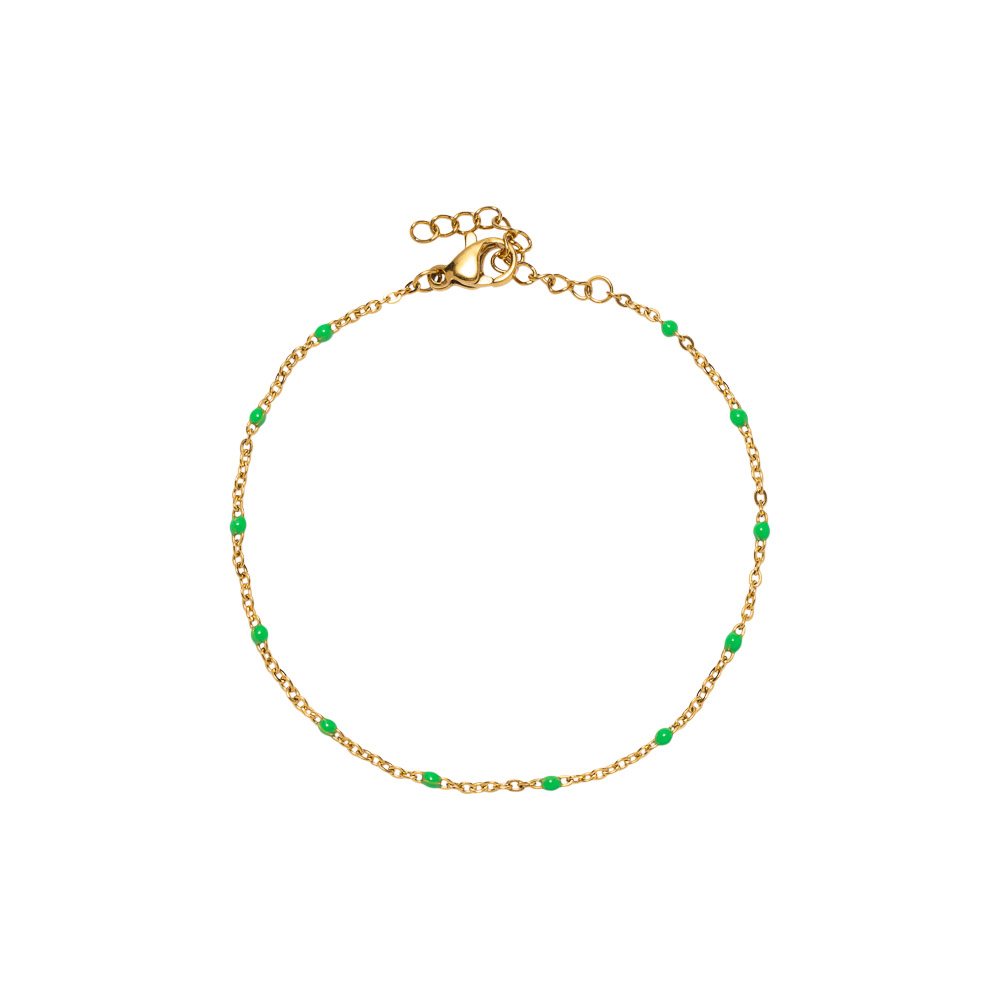 Emaljearmbånd Gullfarget Stål