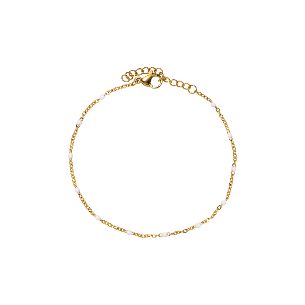 Emaljearmbånd Gullfarget Stål