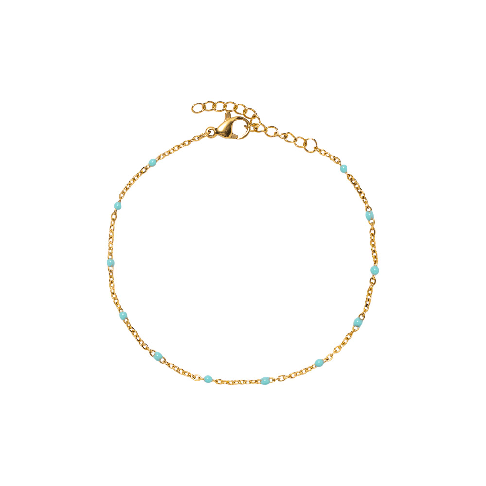 Emaljearmbånd Gullfarget Stål