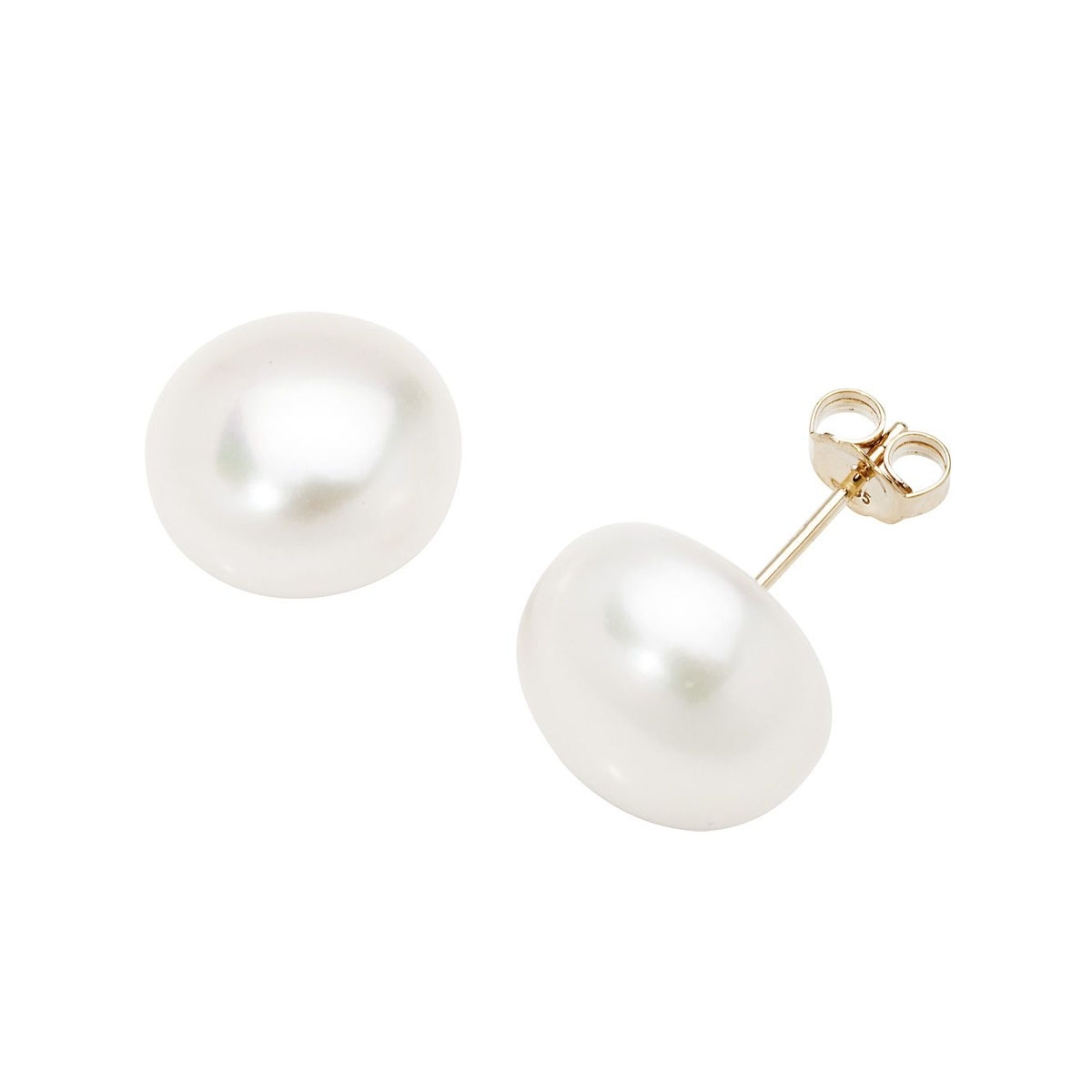 Øredobber Perle 13mm Gull