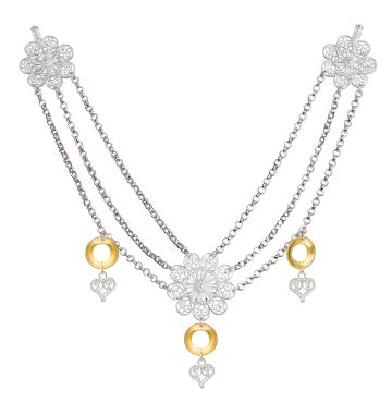 hallingkj. hvit/forgylt m.429