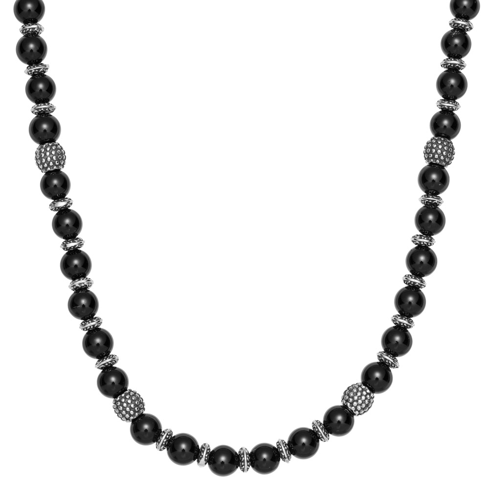 FREDRIK Halskjede Stål Sort