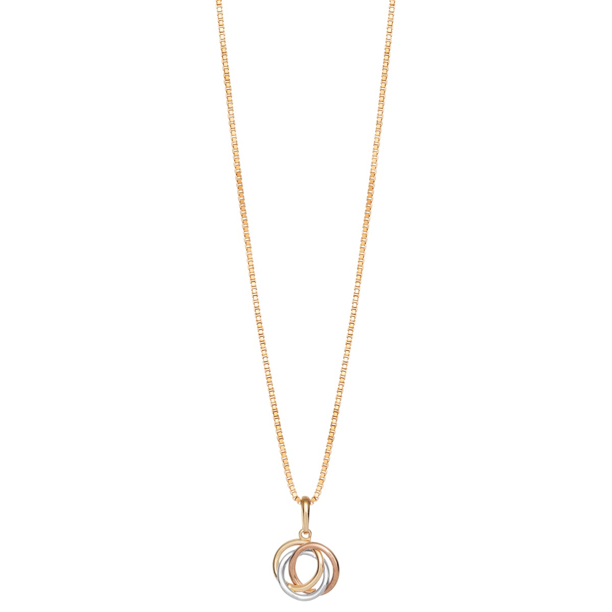 Halssmykke 375 Flerfarget Gull