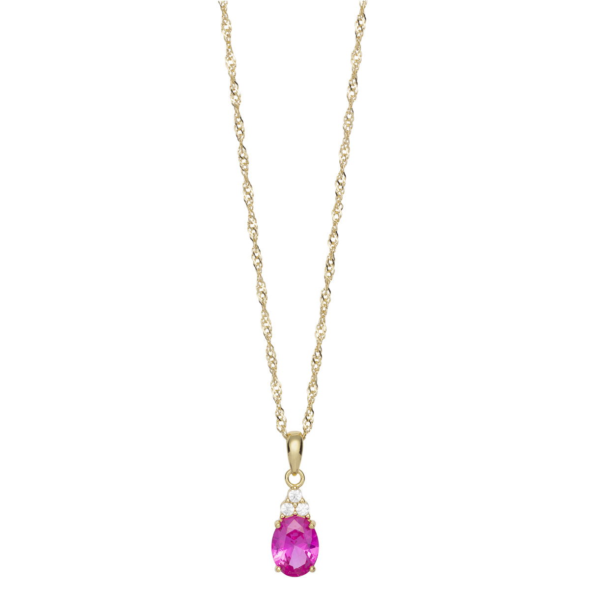 Halssmykke 925 Forgylt Sølv Rosa