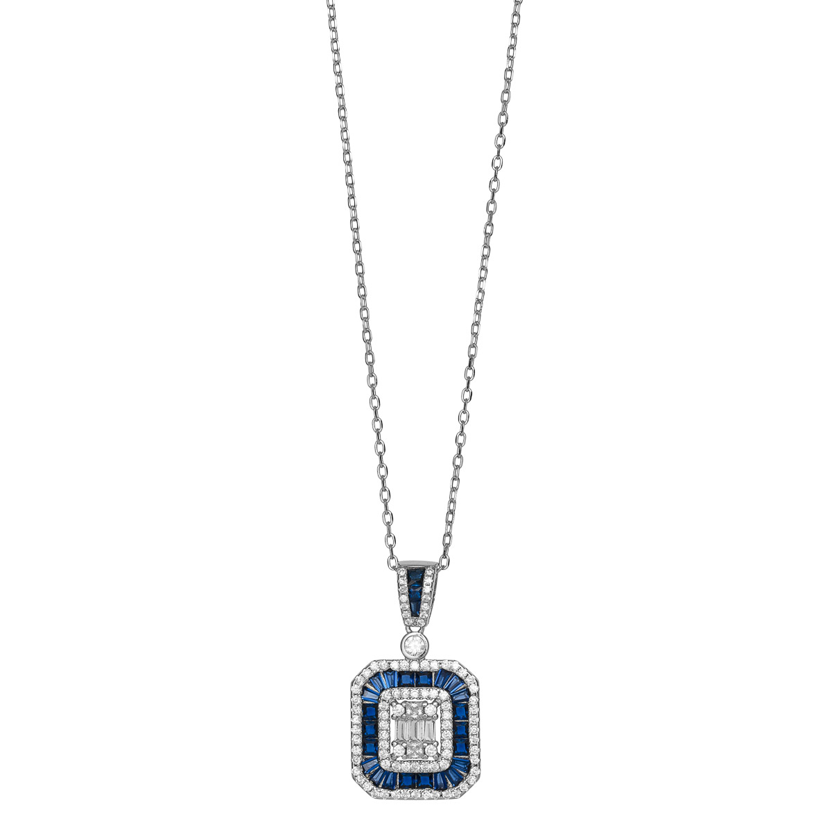 Halssmykke 925 Sølv Blå