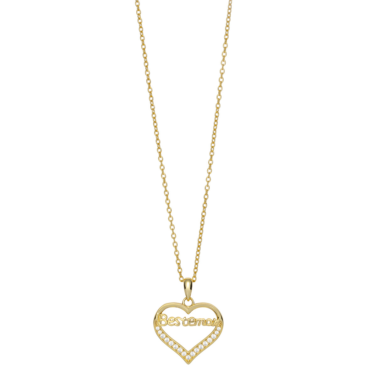 Halssmykke Bestemor 925 Forgylt Sølv