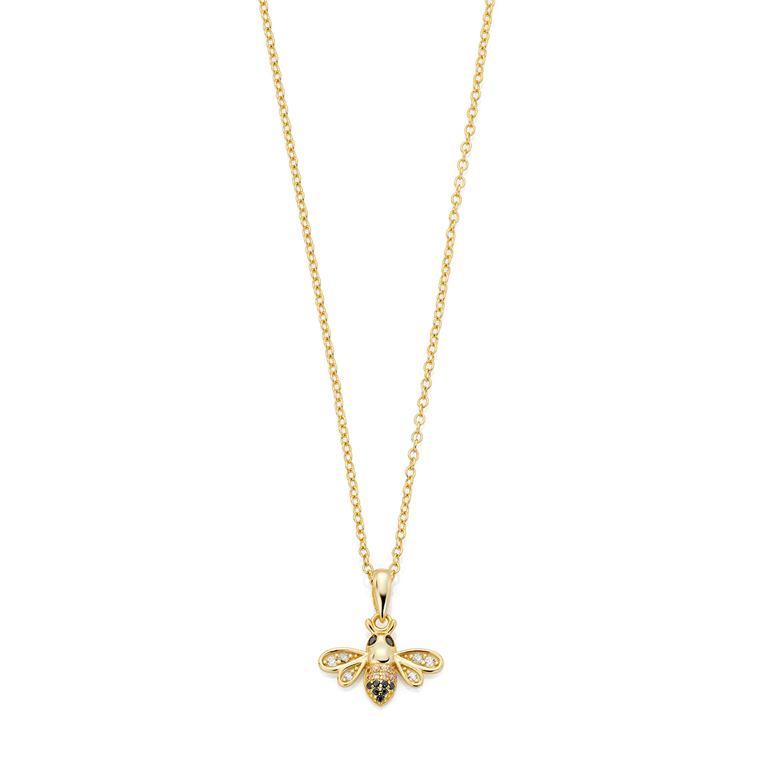 Halssmykke Bie 925 Forgylt Sølv