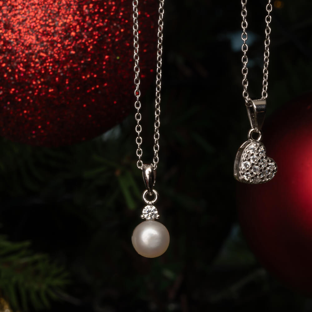 Halssmykke Ferskvannsperle 925 Sølv