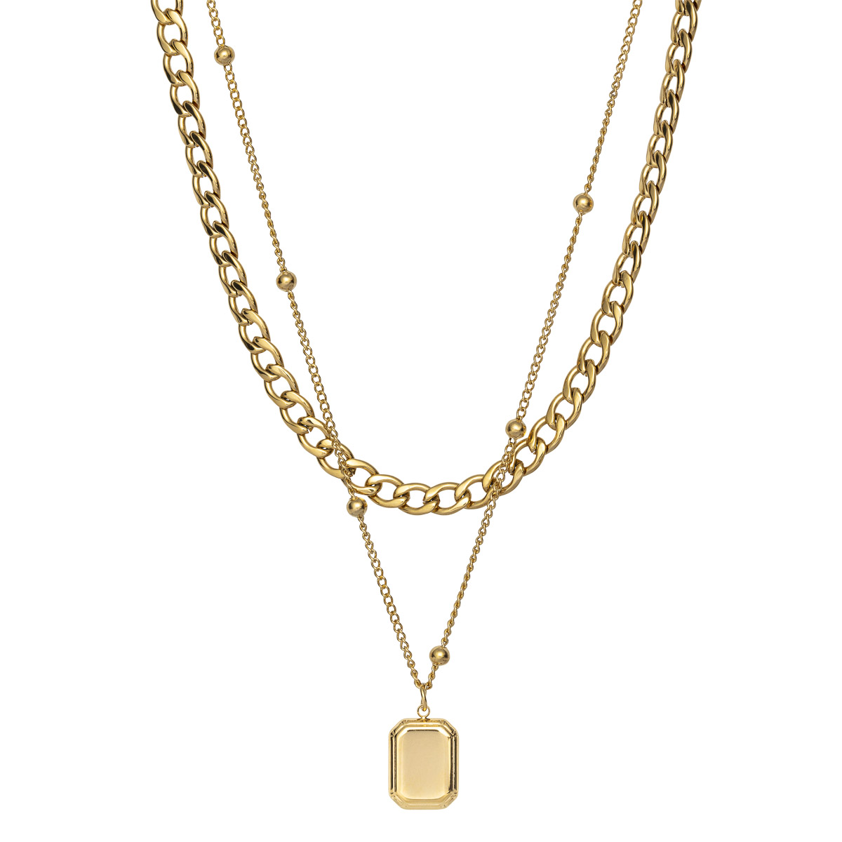 SYNNE Halssmykke Gullfarget Stål