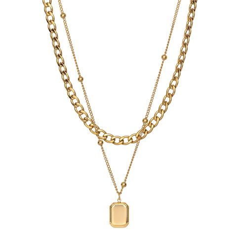 SYNNE Halssmykke Gullfarget Stål