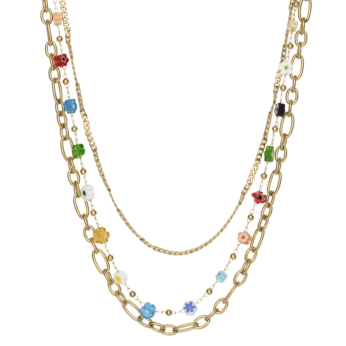 Halssmykke Gullfarget Stål