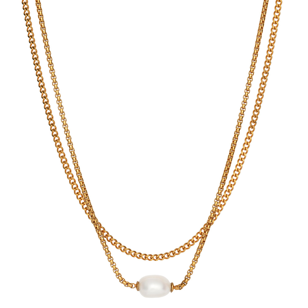 VILDE Halssmykke Gullfarget Stål